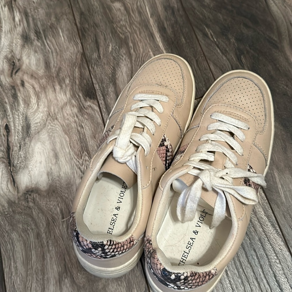 Chelsea and violet shoes